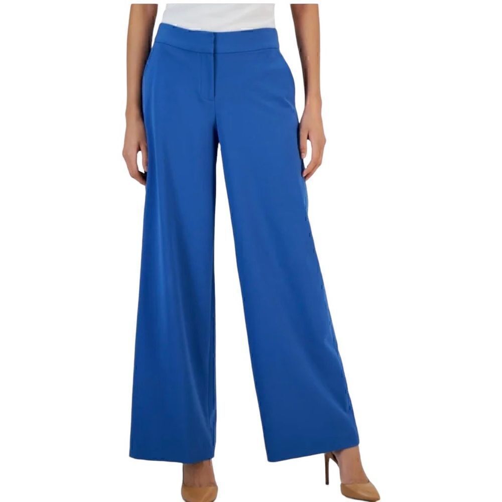 Tahari Women's Solid Wide Leg Trousers Size 2